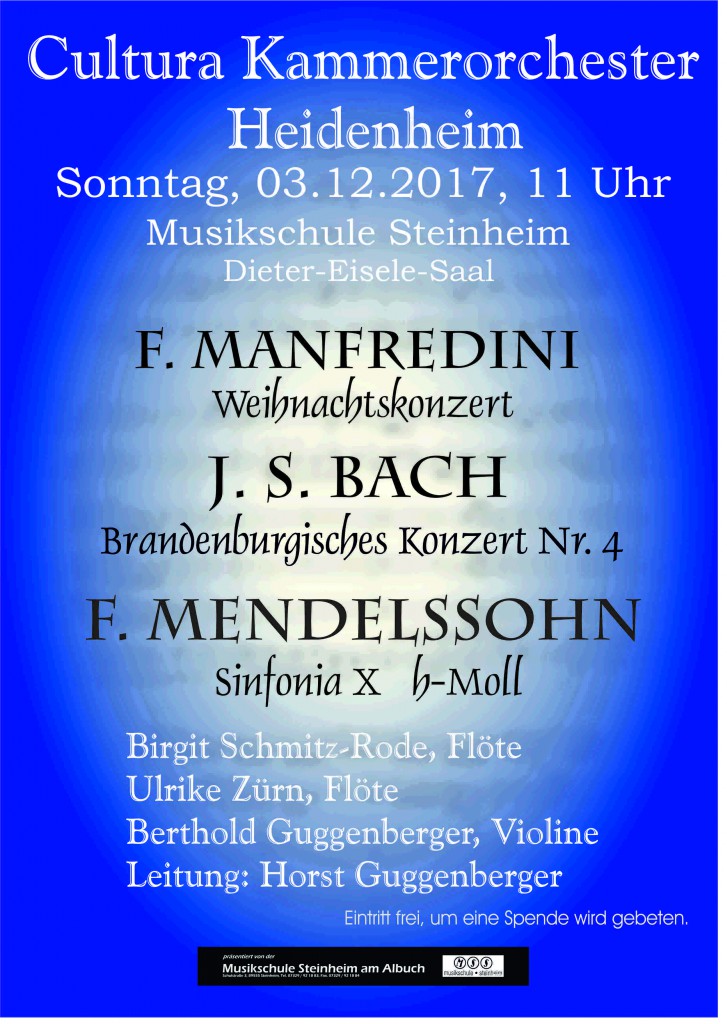 Plakat Steinheim 3.12.2017